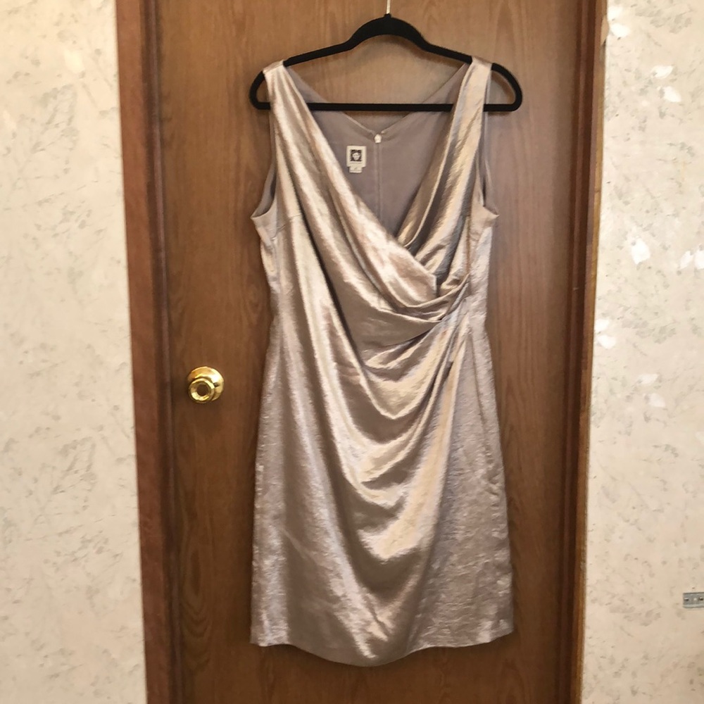 Mock wrap evening gown